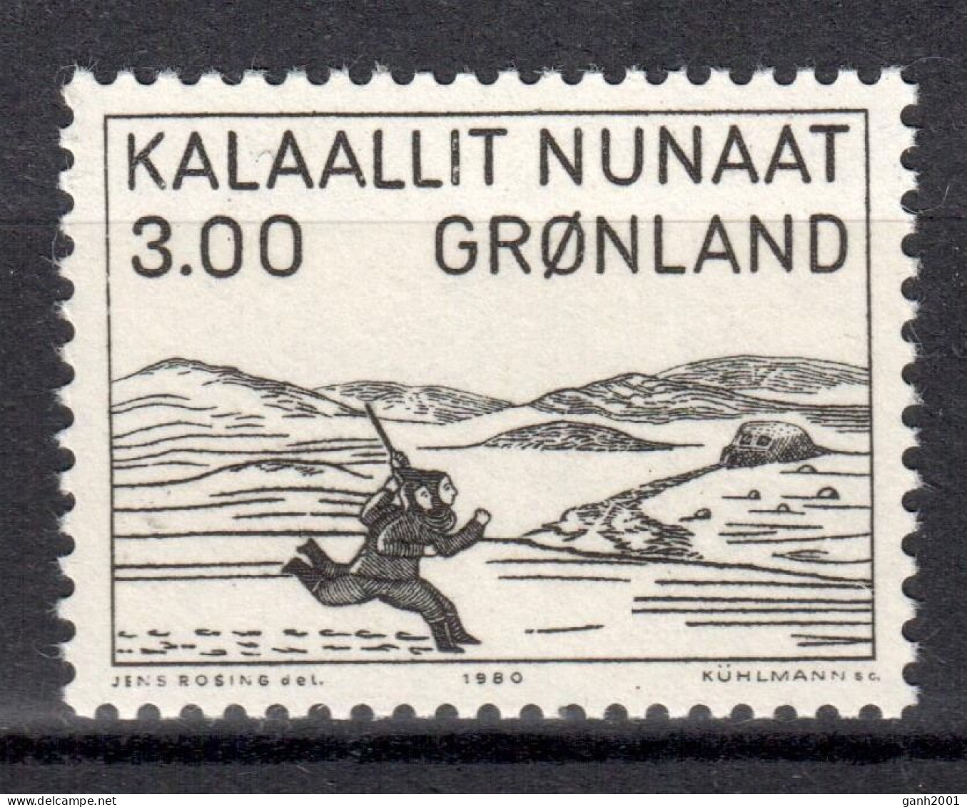 Greenland 1980 Groenlandia / Woodcut · Aron From Kangeq · Art MNH Arte Xilografía Kunst / Mj22  37-20 - Neufs