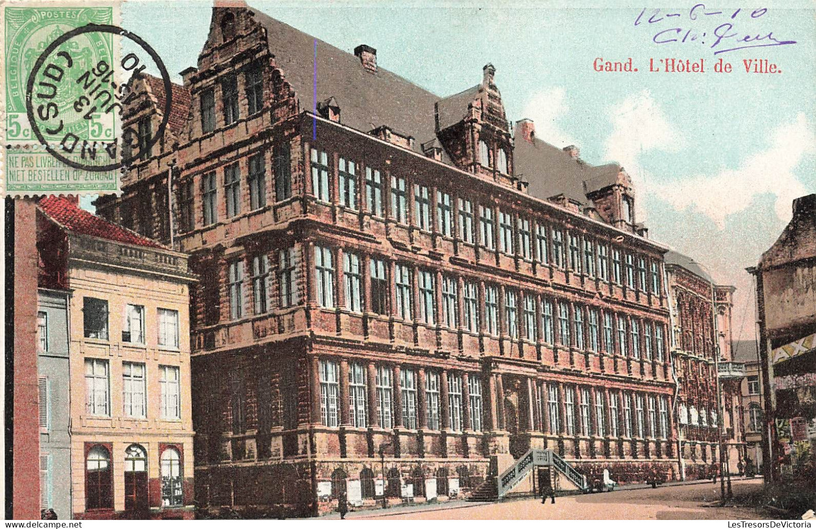 BELGIQUE - Gand - L'Hôtel De Ville - Colorisé - Carte Postale Ancienne - Gent