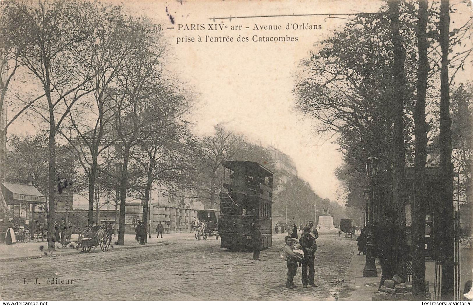 FRANCE - Paris XIVe Arr - Avenue D'Orléans Prise à L'entrée Des Catacombes - Carte Postale Ancienne - Otros Monumentos