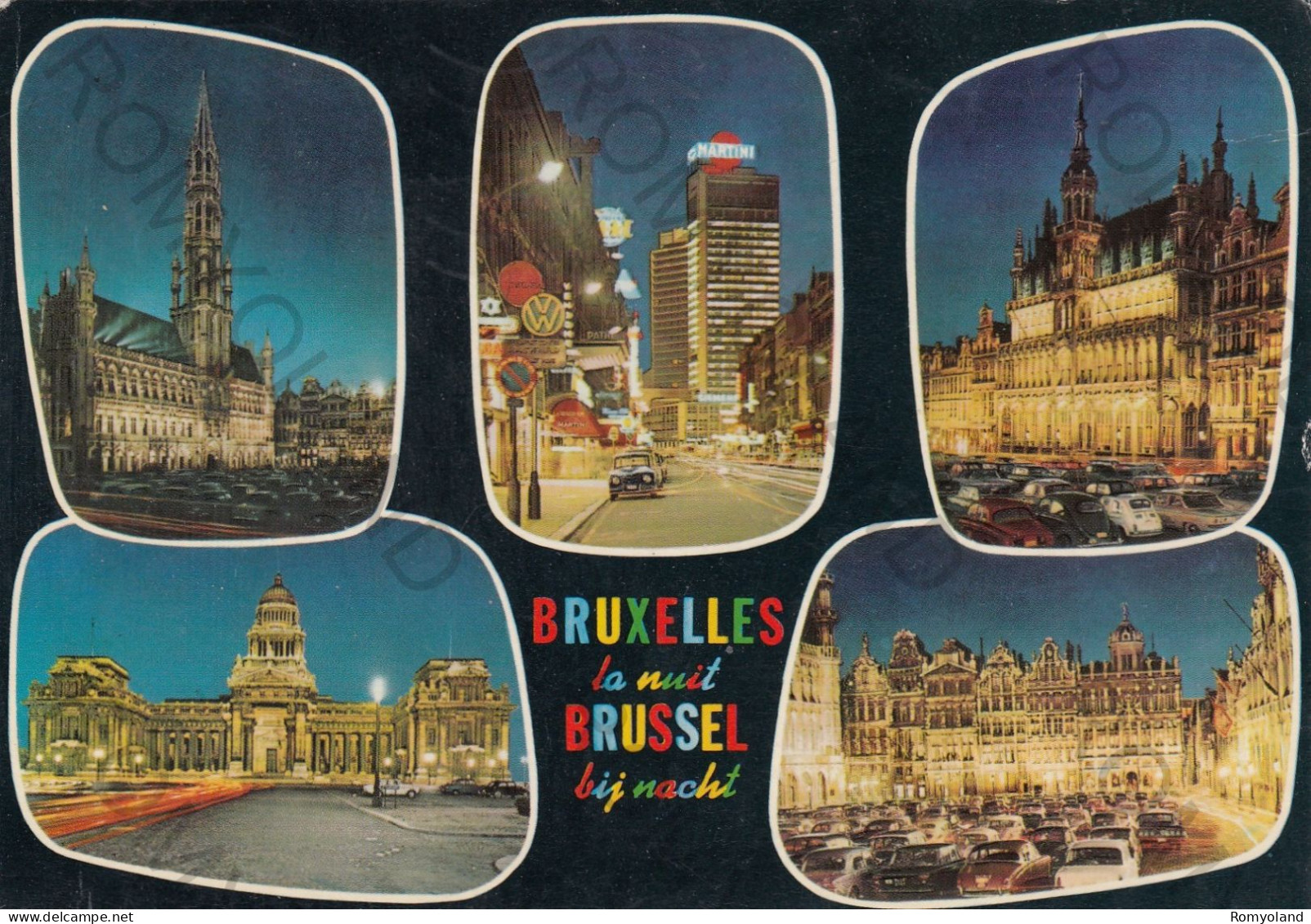 CARTOLINA  BRUXELLES,BELGIO-BRUXELLES LA NUIT-VIAGGIATA 1973 - Brüssel Bei Nacht