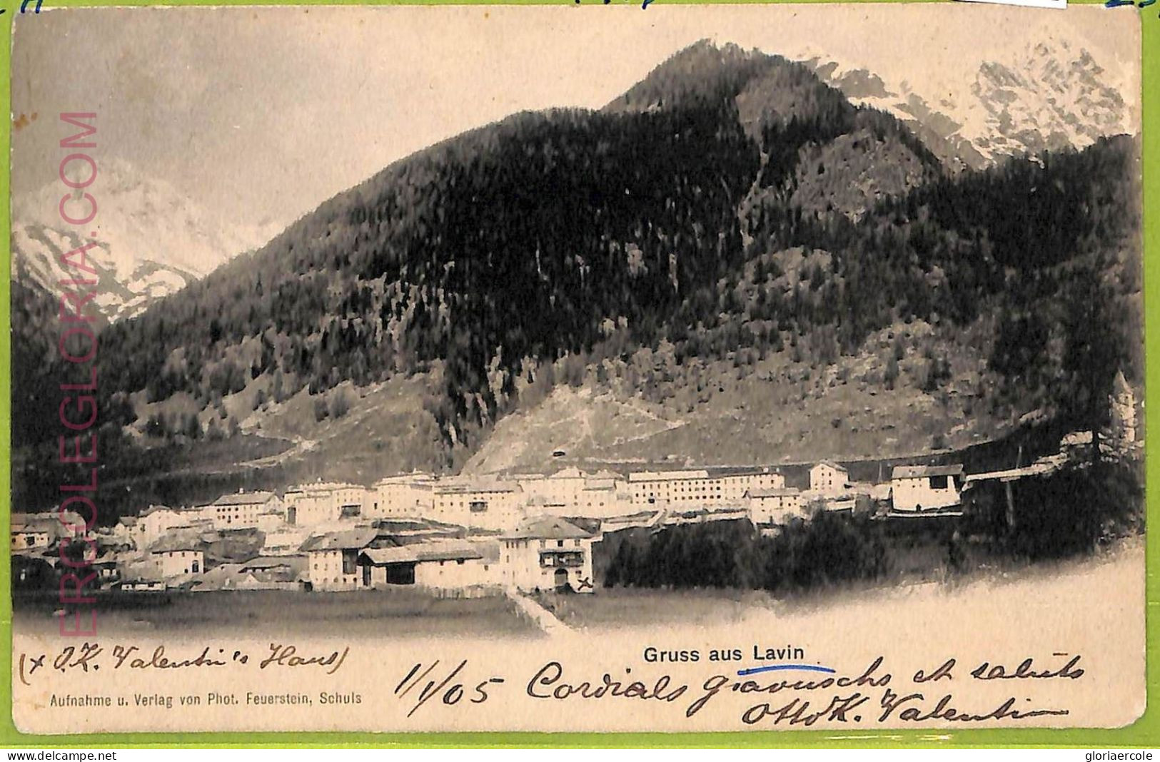 Ad4692 - SWITZERLAND   - Ansichtskarten VINTAGE POSTCARD - Gruss Aus Lavin -1905 - Lavin