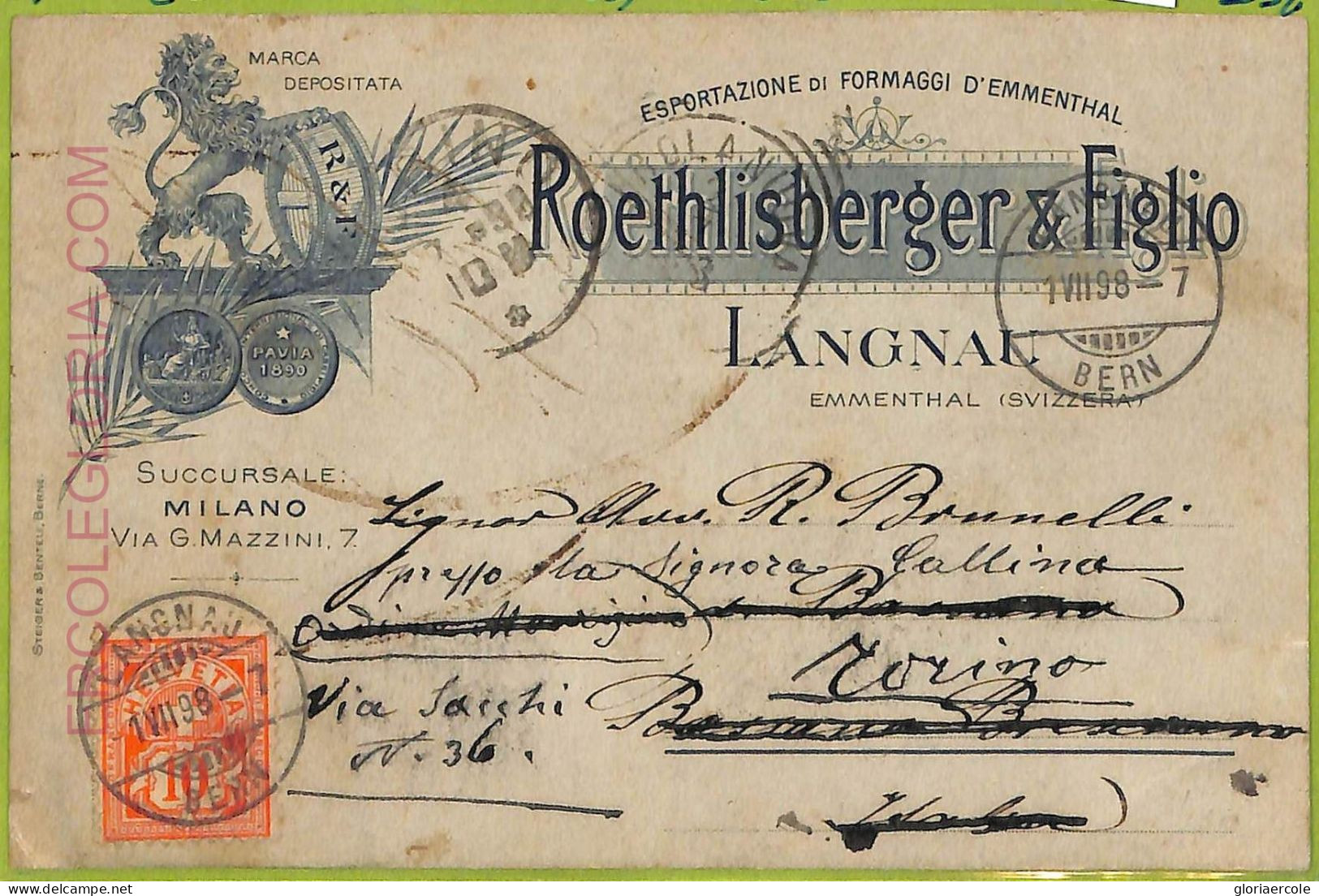 Ad4697 - SWITZERLAND - Ansichtskarten VINTAGE POSTCARD -Langnau Im Emmental-1898 - Langnau Im Emmental