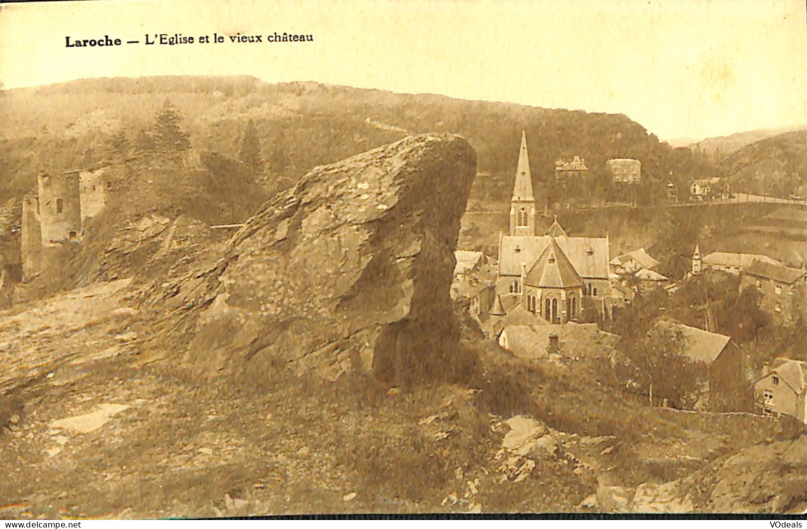 Belgique - Luxembourg - La-Roche-en-Ardenne - Laroche - L'Eglise Et Le Vieux Château - La-Roche-en-Ardenne