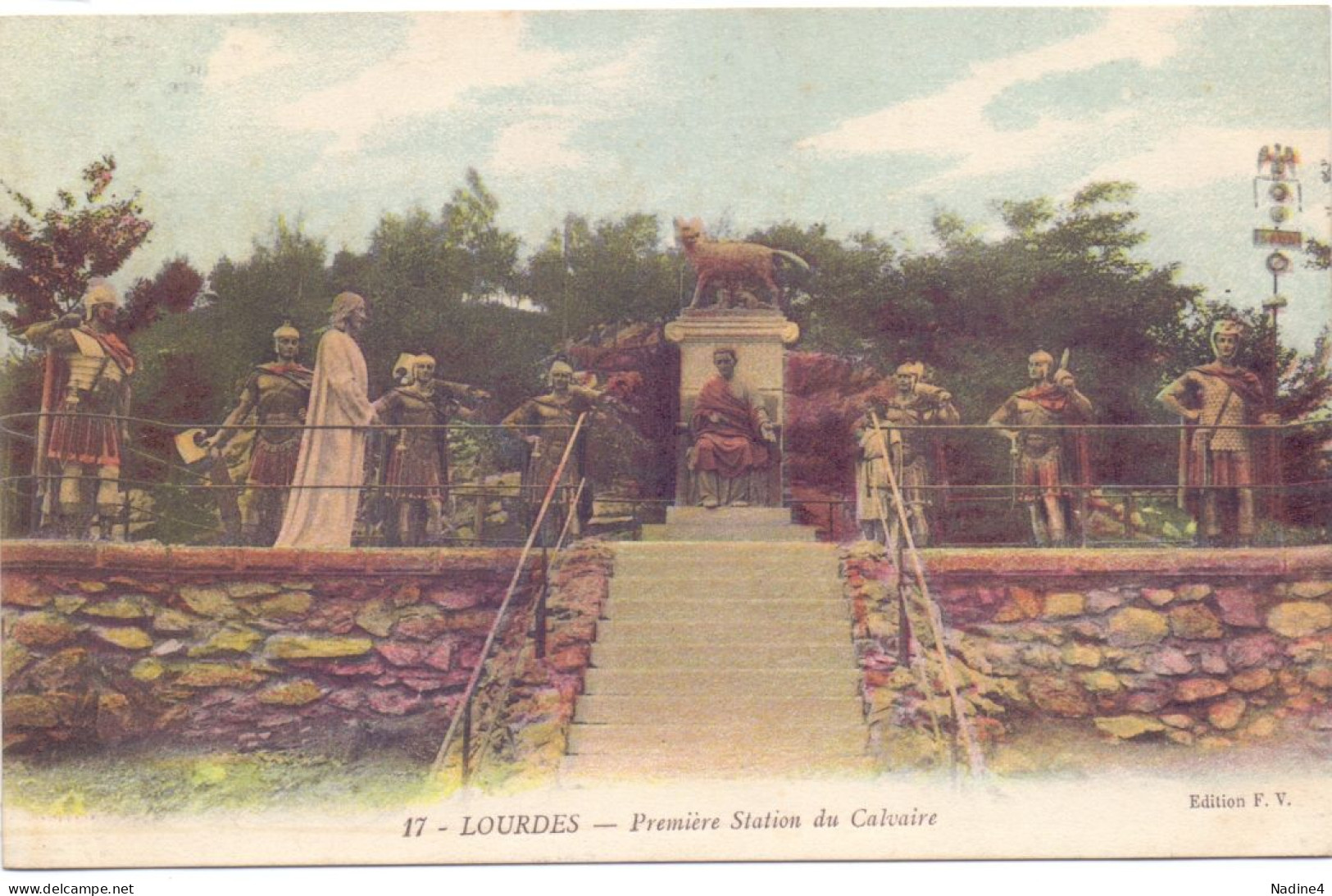 CP - Lourdes - 1° Station Du Calvaire - Luoghi Santi