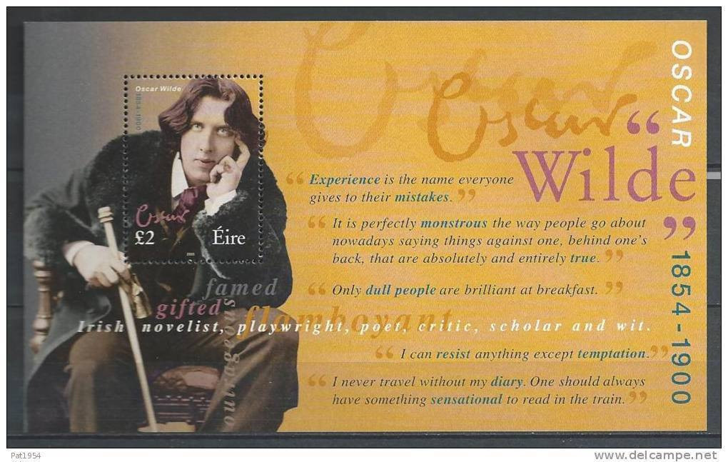 Irlande 2000 Bloc  N°36 Oscar Wilde - Blocks & Sheetlets