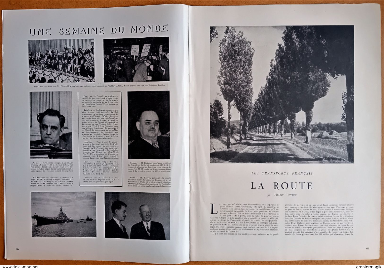 France Illustration N°26 30/03/1946 Frank Bosin Chef Indien Kiowa/Corse/La Route/Fêtes De Strasbourg/Indochine/Cyclisme - Informaciones Generales