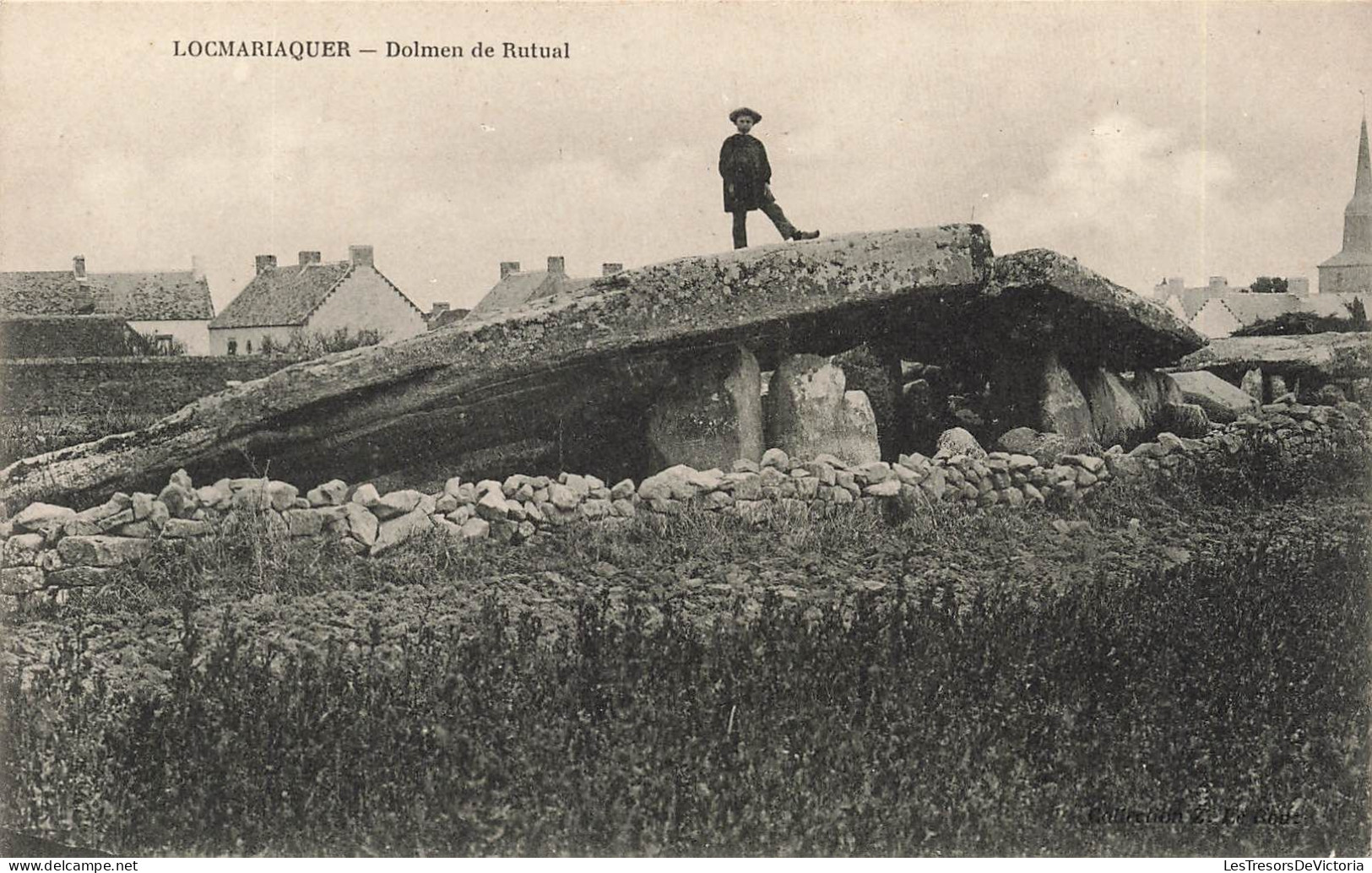 FRANCE - Locmariaquer - Dolmen De Rutual - Carte Postale Ancienne - Locmariaquer