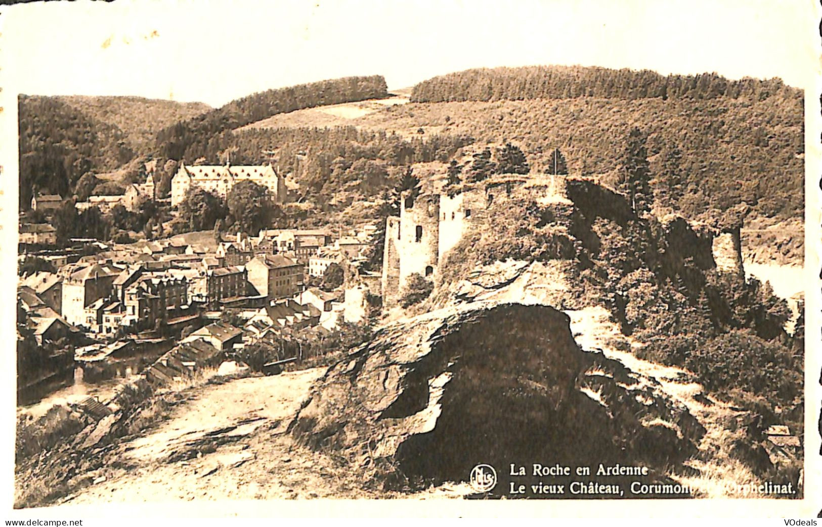 Belgique - Luxembourg - La-Roche-en-Ardenne - Le Vieux Château, Corumont Et Orphélinat - La-Roche-en-Ardenne