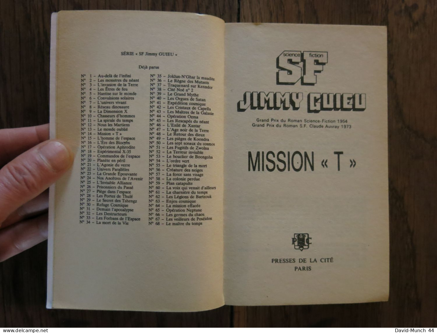 Mission "T" De Jimmy Guieu. Presses De La Cité, Collection Science-fiction Jimmy Guieu N° 14. 1988 - Presses De La Cité