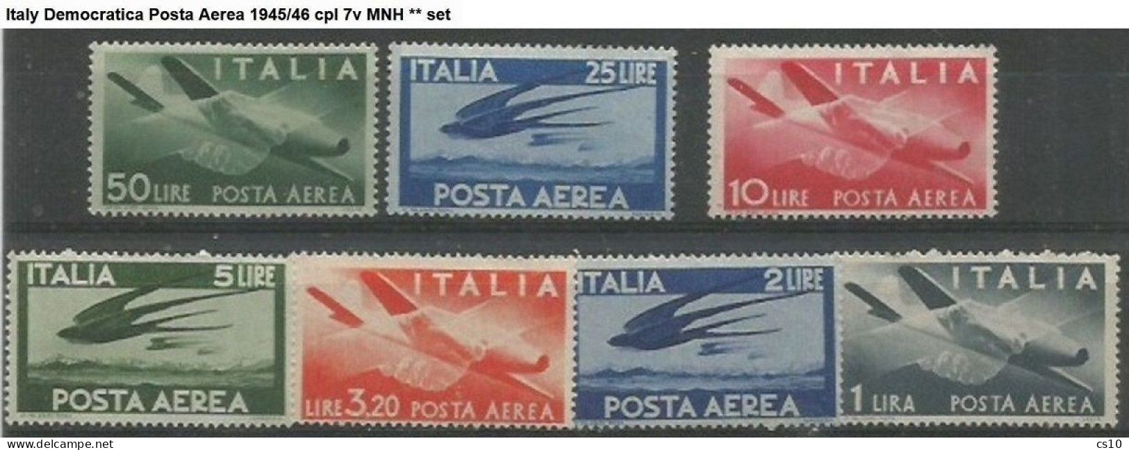 Italy Democratica Posta Aerea 1945/46 Cpl 7v MNH ** Set - Collections