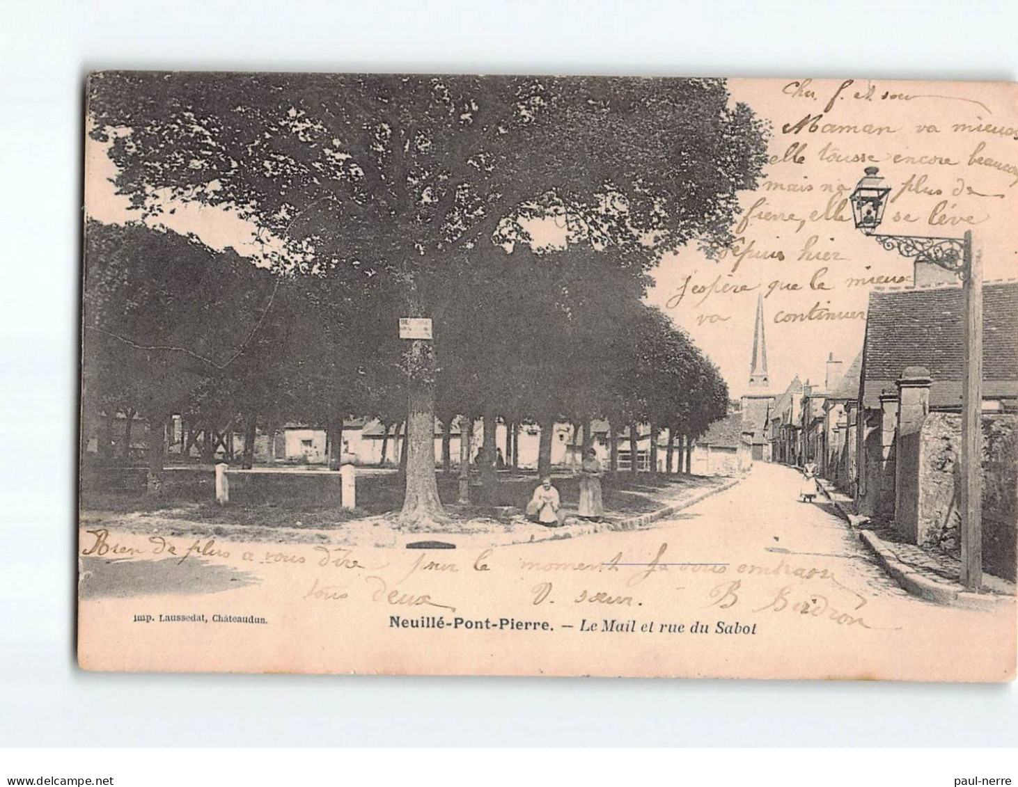 NEUILLE PONT PIERRE : Le Mail Et Rue Du Sabot - Très Bon état - Neuillé-Pont-Pierre