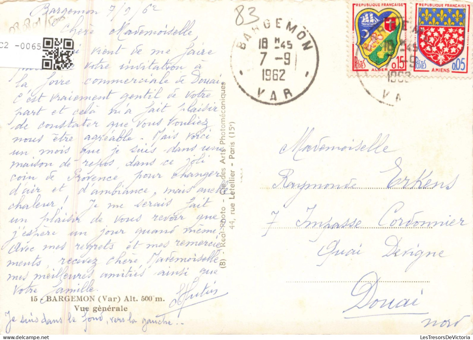 FRANCE - 83 - Bargemon - Vue Générale - Carte Postale Ancienne - Bargemon