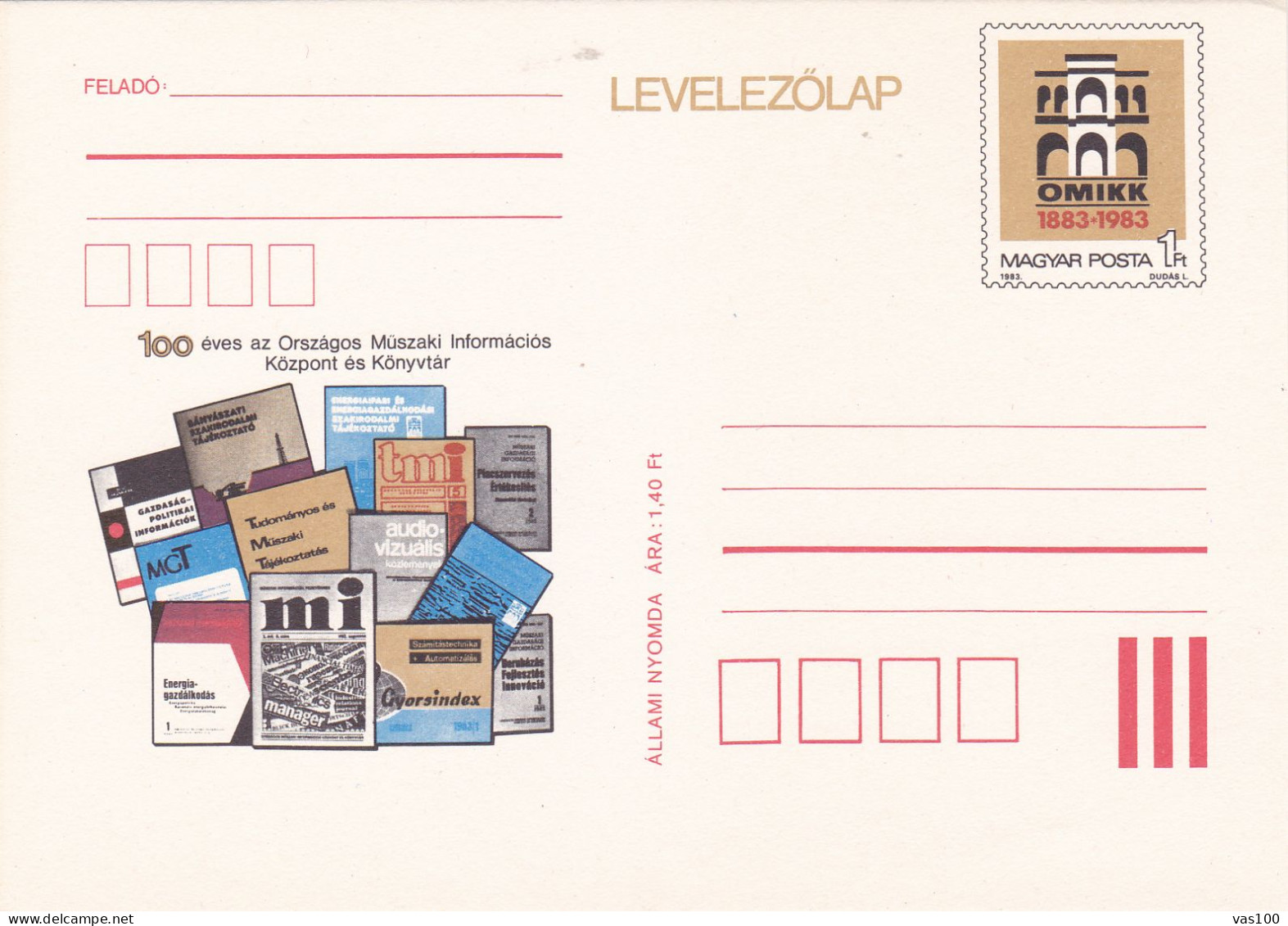 LITERATURE   POST CARD STATIONERY, 1983, ROMANIA - Entiers Postaux