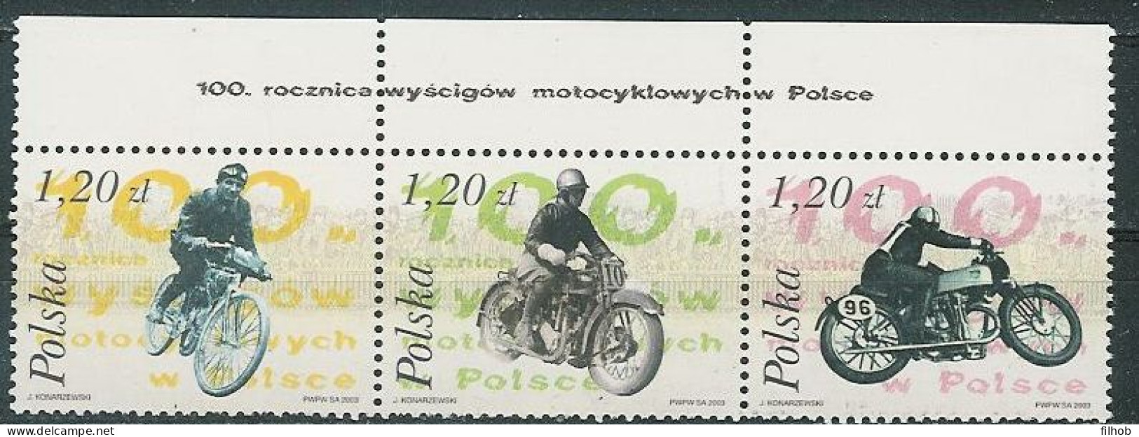 Poland Stamps MNH ZC.3923-25 Naz: Sport Motorcycle Racing (name) - Ungebraucht