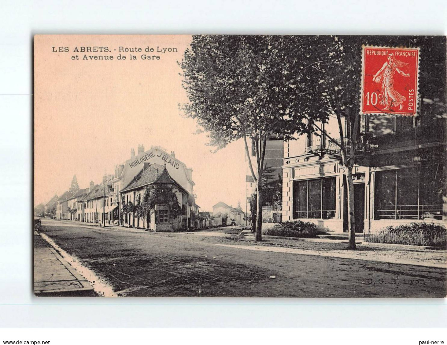 LES ABRETS : Route De Lyon Et Avenue De La Gare - Très Bon état - Les Abrets