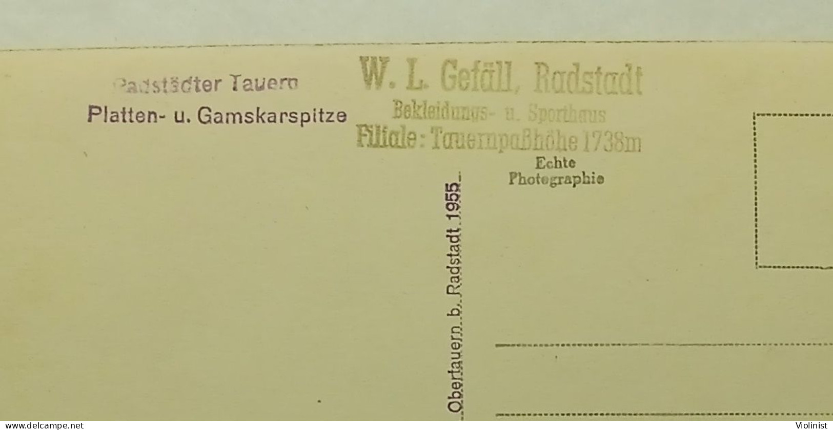 Austria-Radstädter Tauern-Platten-u.Gamskarspitze-Photo H.Helff,Obertauern b.Radstadt 1955.