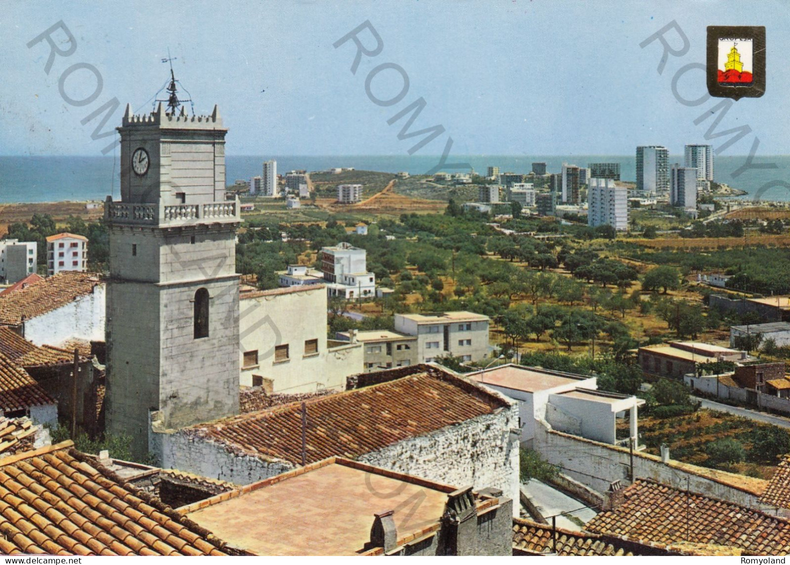 CARTOLINA  OROPESA DEL MAR,CASTELLON,COMUNIDAD VALENCIANA,SPAGNA-VISTA PARCIAL-VIAGGIATA 1974 - Castellón