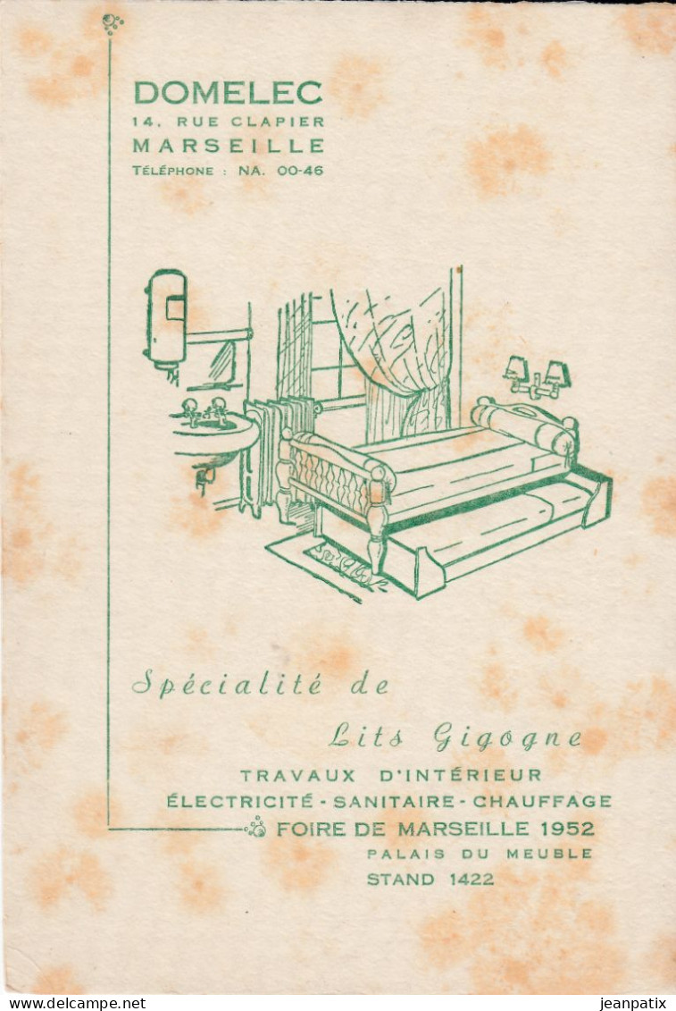 BUVARD & BLOTTER - DOMELEC - Travaux D'intérieur - Spécialité De Lit Cigogne - 14 Rue Clapier MARSEILLE - Cacao