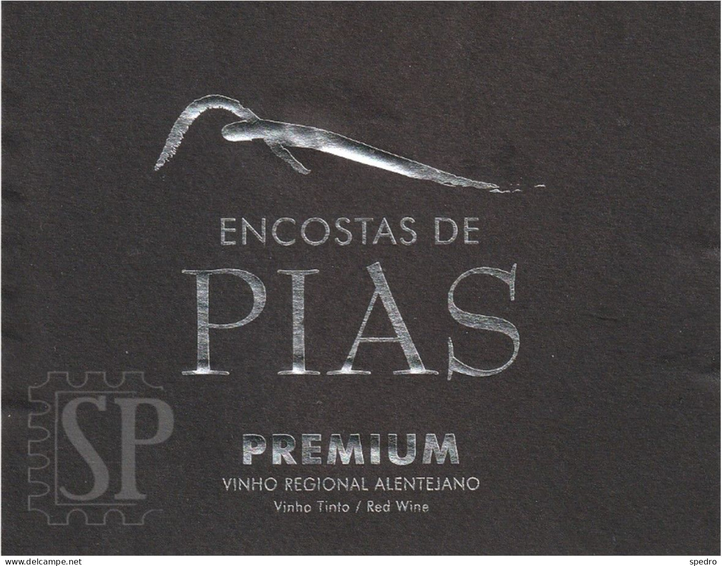 Portugal 2021 Rótulo Vinho Tinto Encostas De Pias Premium Red Wine Vin Rouge Regional Alentejo Amareleja Alqueva - Rode Wijn