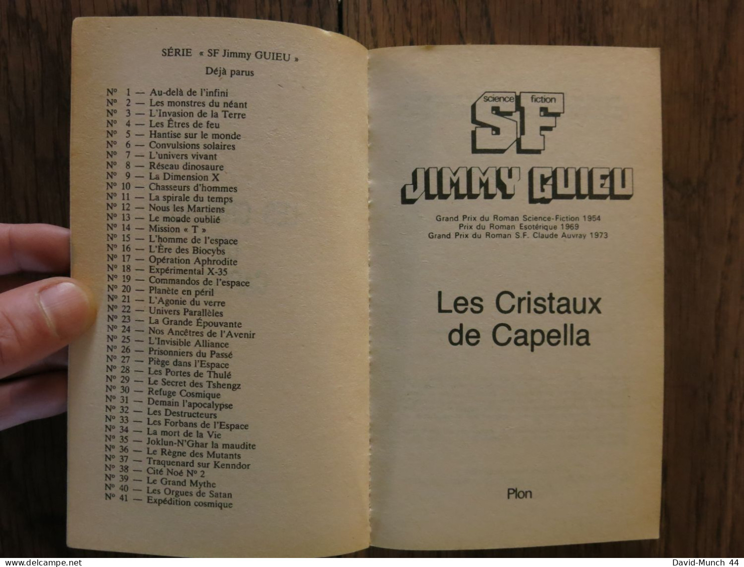 Les Cristaux De Capella De Jimmy Guieu. Plon, Collection Science-fiction Jimmy Guieu N° 42. 1984 - Plon