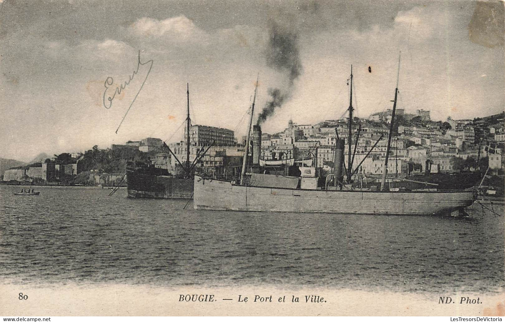 ALGÉRIE - Bougie - Le Port Et La Ville - Carte Postale Ancienne - Bejaia (Bougie)