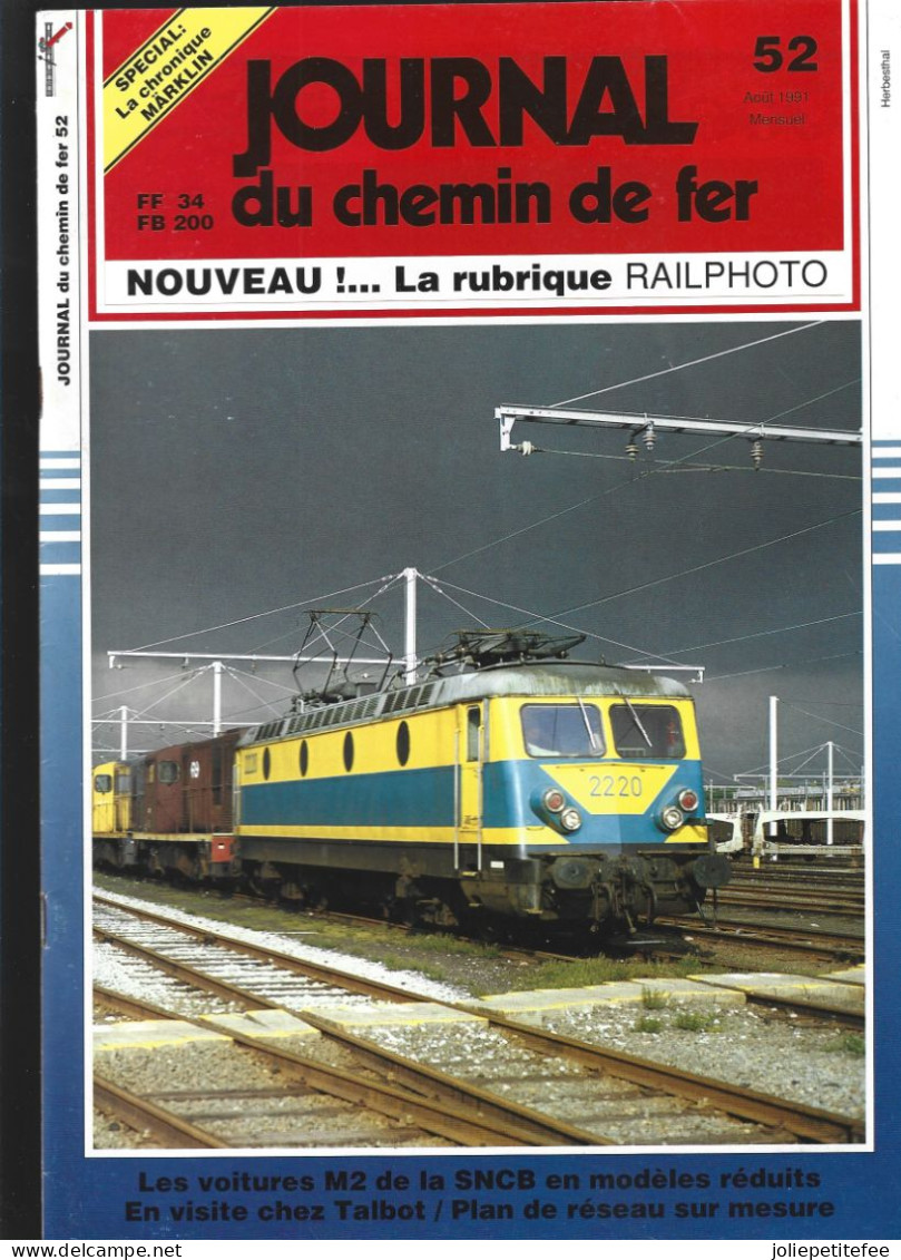 1991-52 JOURNAL DU CHEMIN DE FER.  Couverture: Schaerbeek, Locomotive Diesel 2449 Et 2501. - Trains