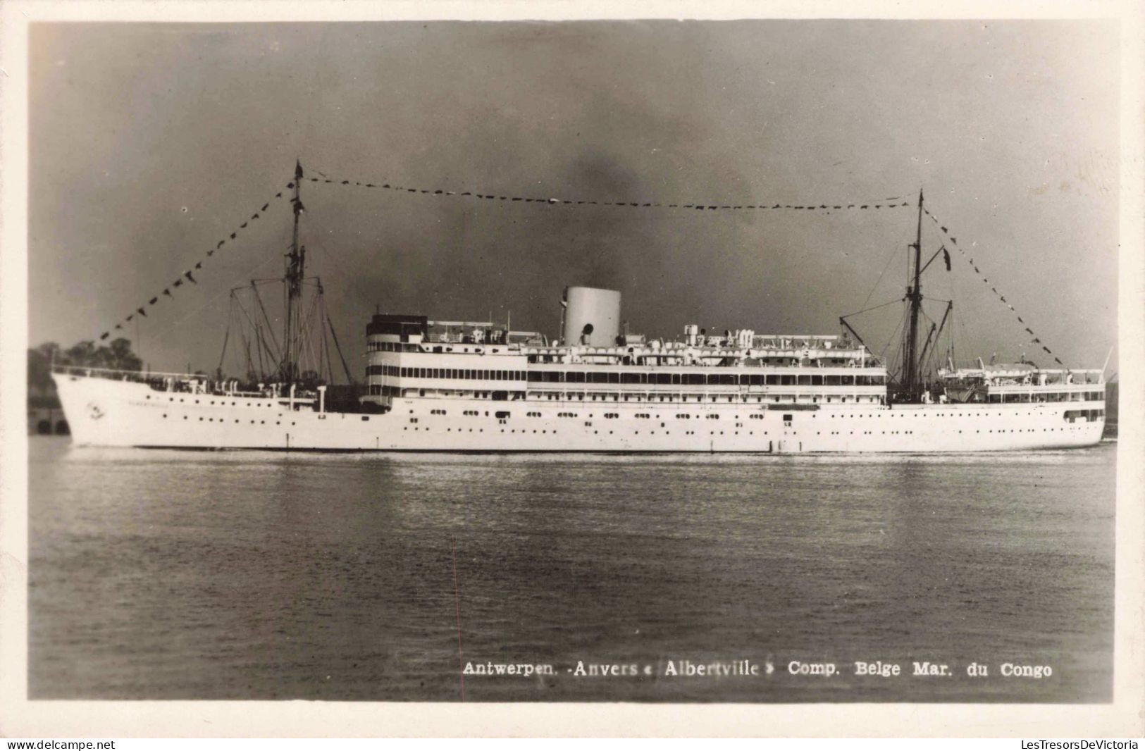 TRANSPORTS - Bateaux - Ferries - Anvers Albertville - Carte Postale Ancienne - Fähren