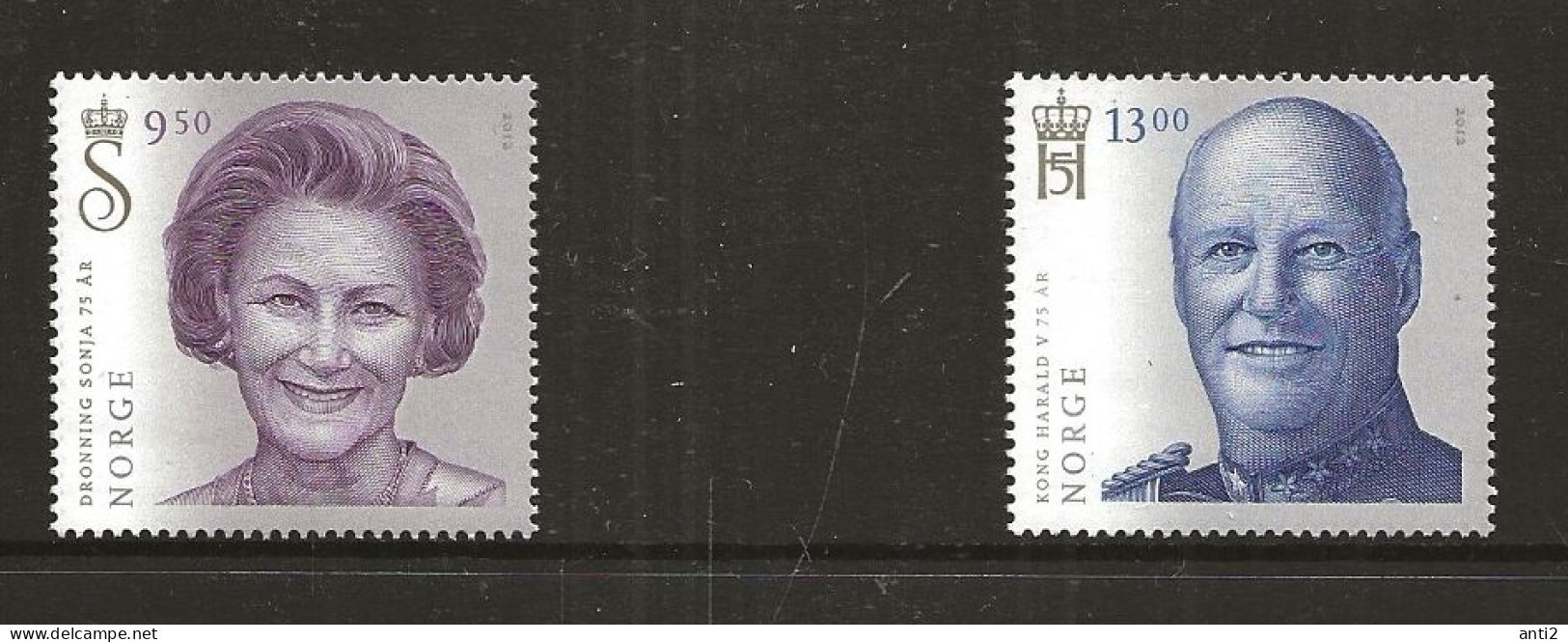 Norway 2012 75th Birthday Of King Harald V And Queen Sonja Mi 1775-1776,  MNH(**) - Unused Stamps