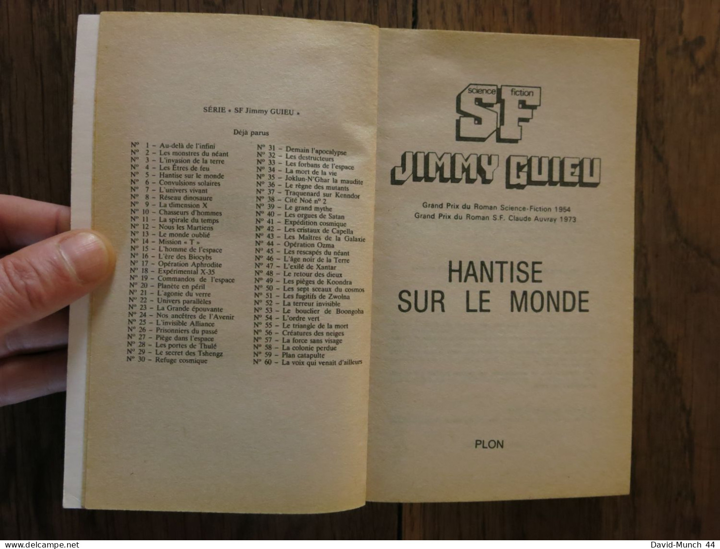 Hantise Sur Le Monde De Jimmy Guieu. Plon, Collection Science-fiction Jimmy Guieu N° 5. 1987 - Plon