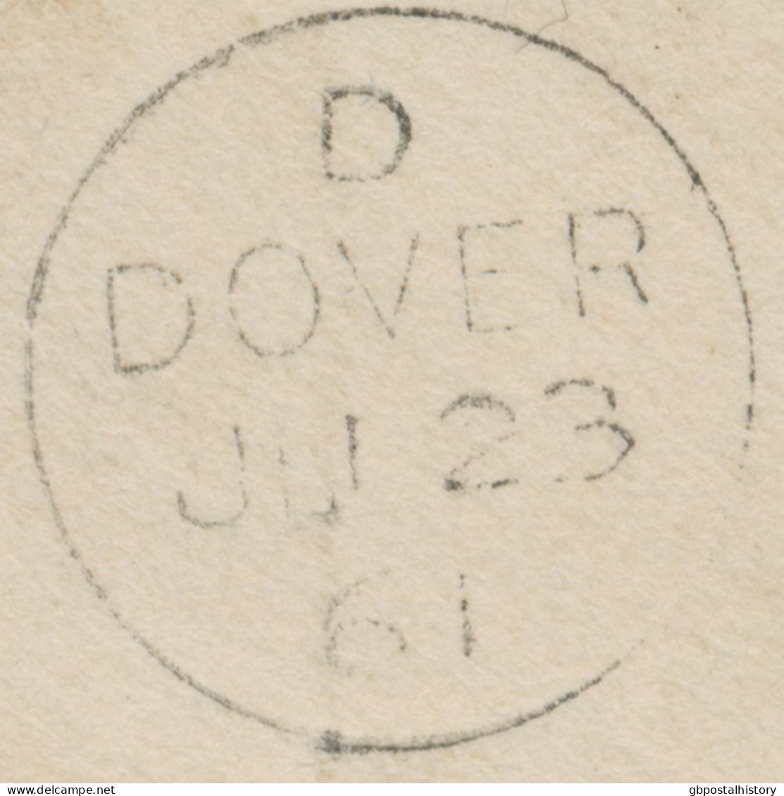 GB 1861, QV 1d Rose-red Perf. 14 (GF) On Fine Cvr (bs Faults) With Barred Duplex-cancel "LONDON-E.C / 88" (East Central - Brieven En Documenten