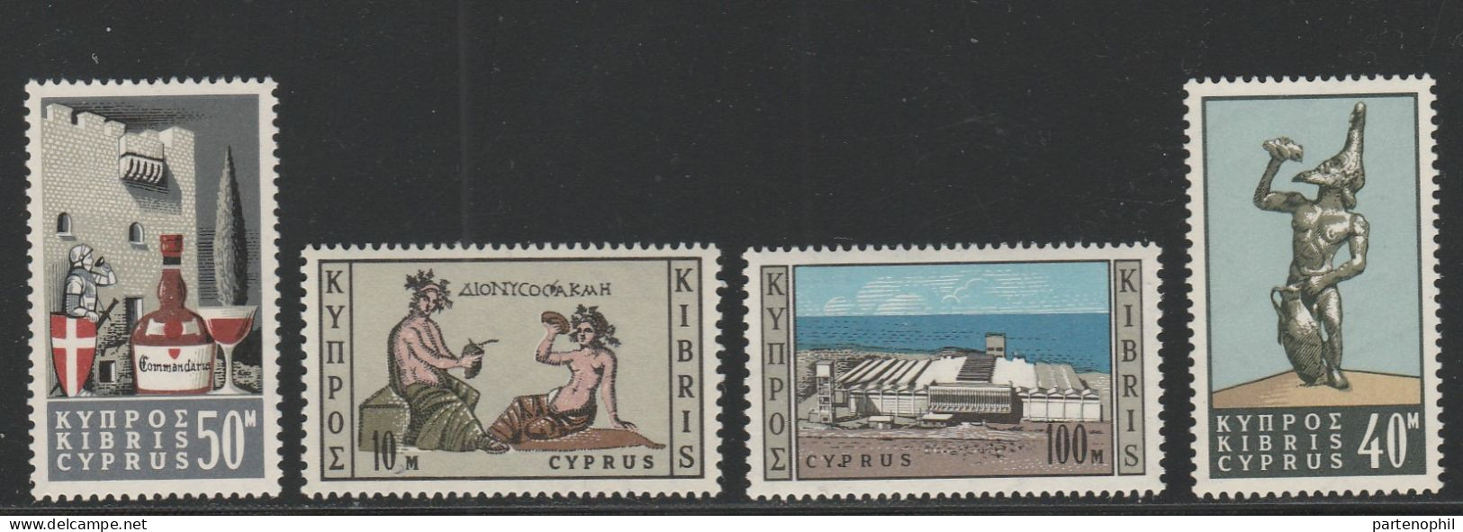 Cipro 1964 - Wine Vini N. 235/38 MNH - Vinos Y Alcoholes