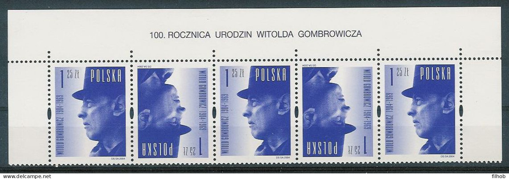 Poland Stamps MNH ZC.3980 Naz1NP: Witold Gombrowicz (name) - Unused Stamps