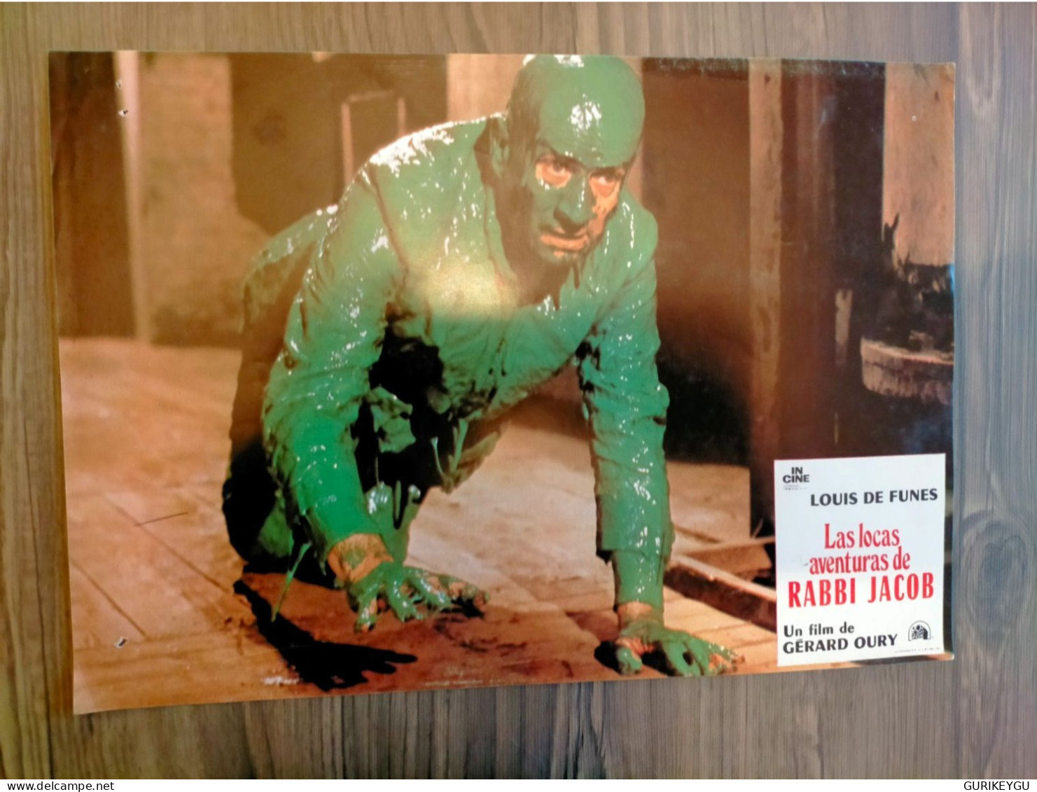 LOUIS DE FUNES Photo Film D'exploitation  Las Locas Aventuras De RABBI JACOB 33x23cm GERARD OURY Chewing Gum Vert - Other Formats