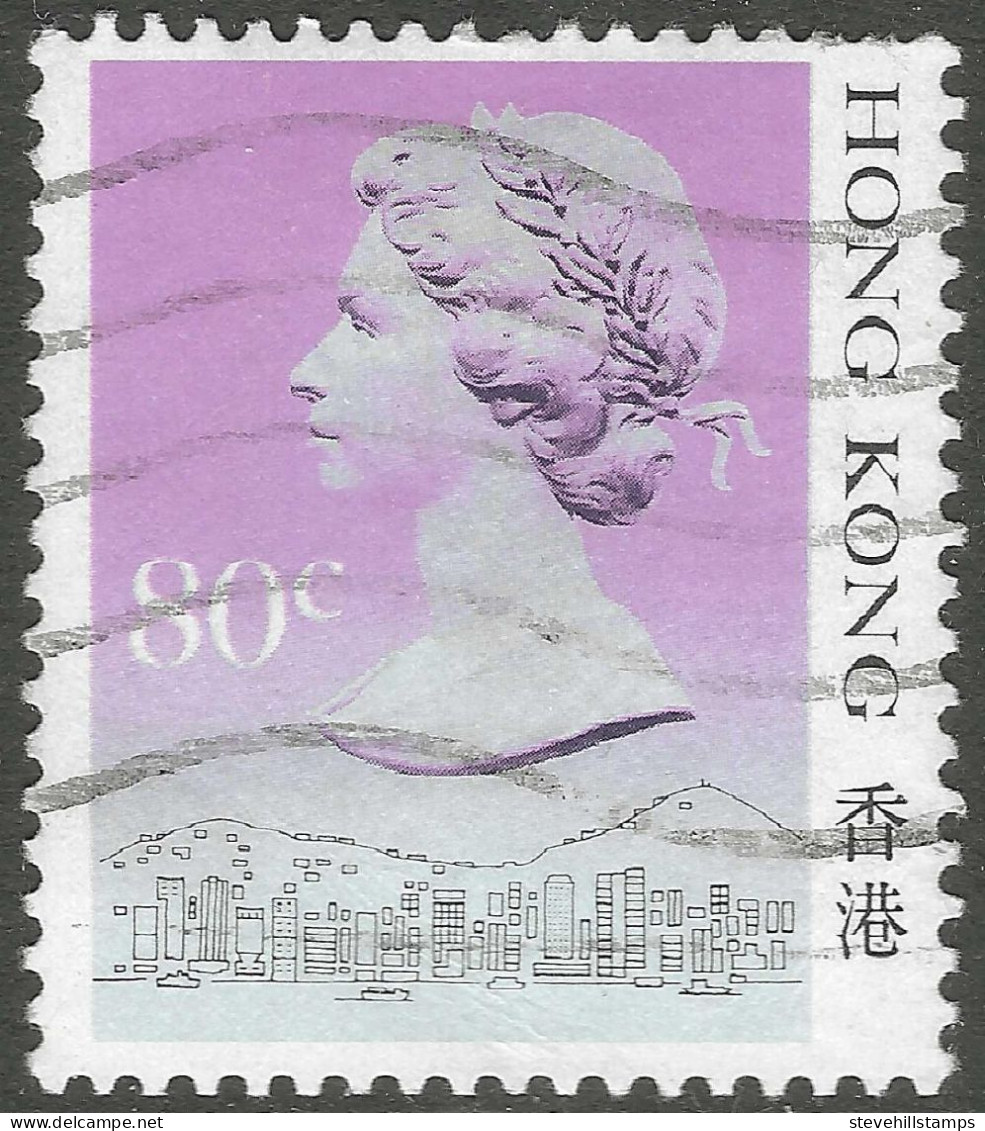 Hong Kong. 1987 QEII. 80c Used. No Date Imprint. SG 605 - Gebraucht