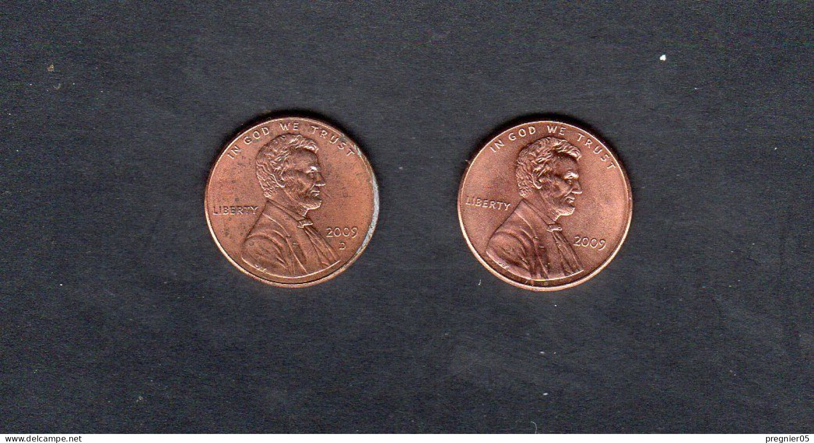 USA - Lot 2 Pièces 1 Cent "Lincoln Penny" Early Childhood 2009/09D  KM.441 - 1959-…: Lincoln, Memorial Reverse