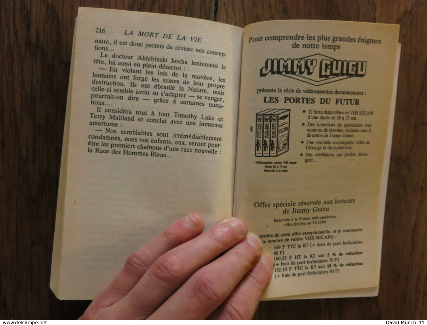 La Mort de la vie de Jimmy Guieu. Paris, Vaugirard, Collection Science-fiction Jimmy Guieu n° 34. 1993