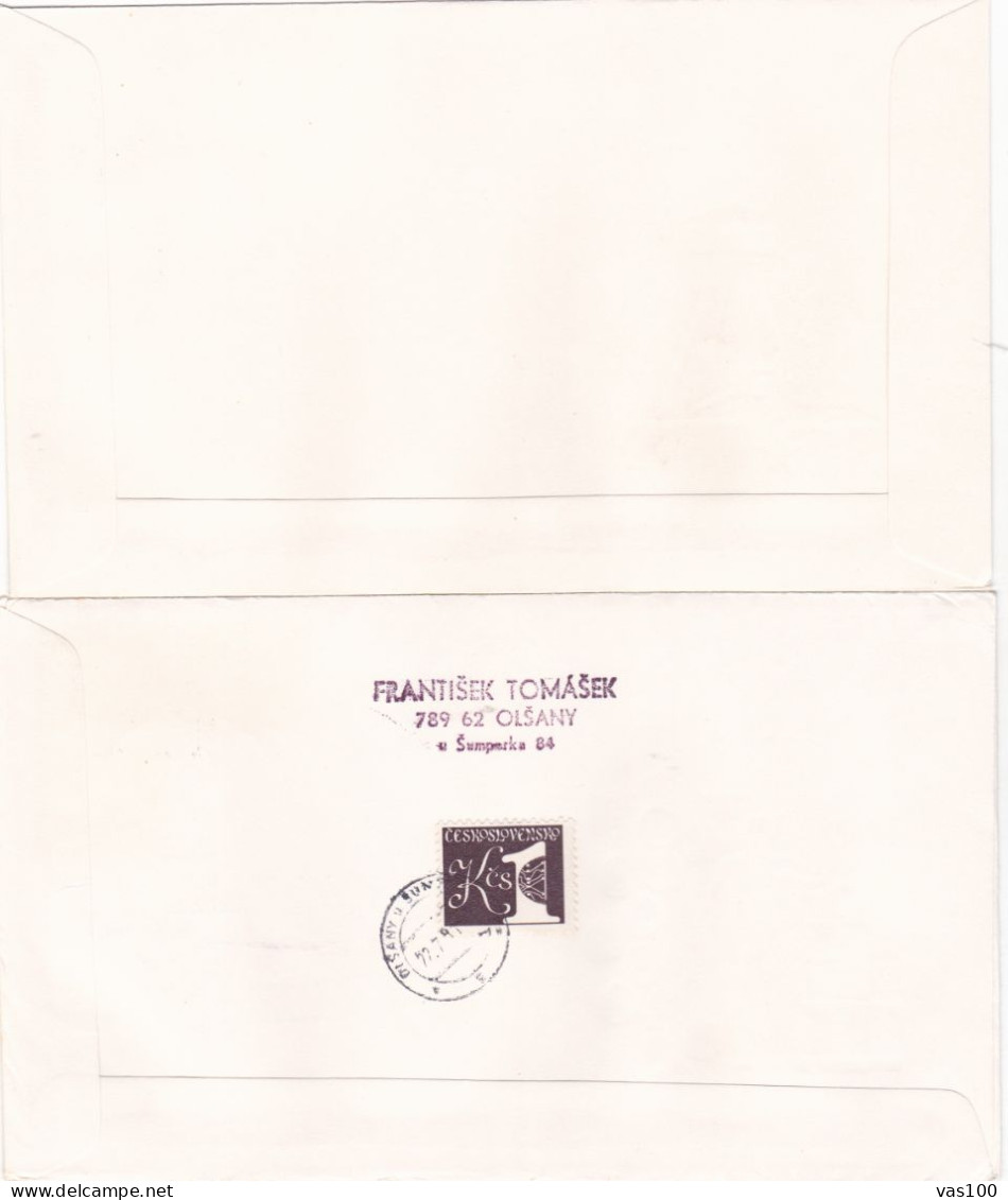 WATCH THE WOLF DOG 1981 COVERS 2   FDC CIRCULATED Tchécoslovaquie - FDC