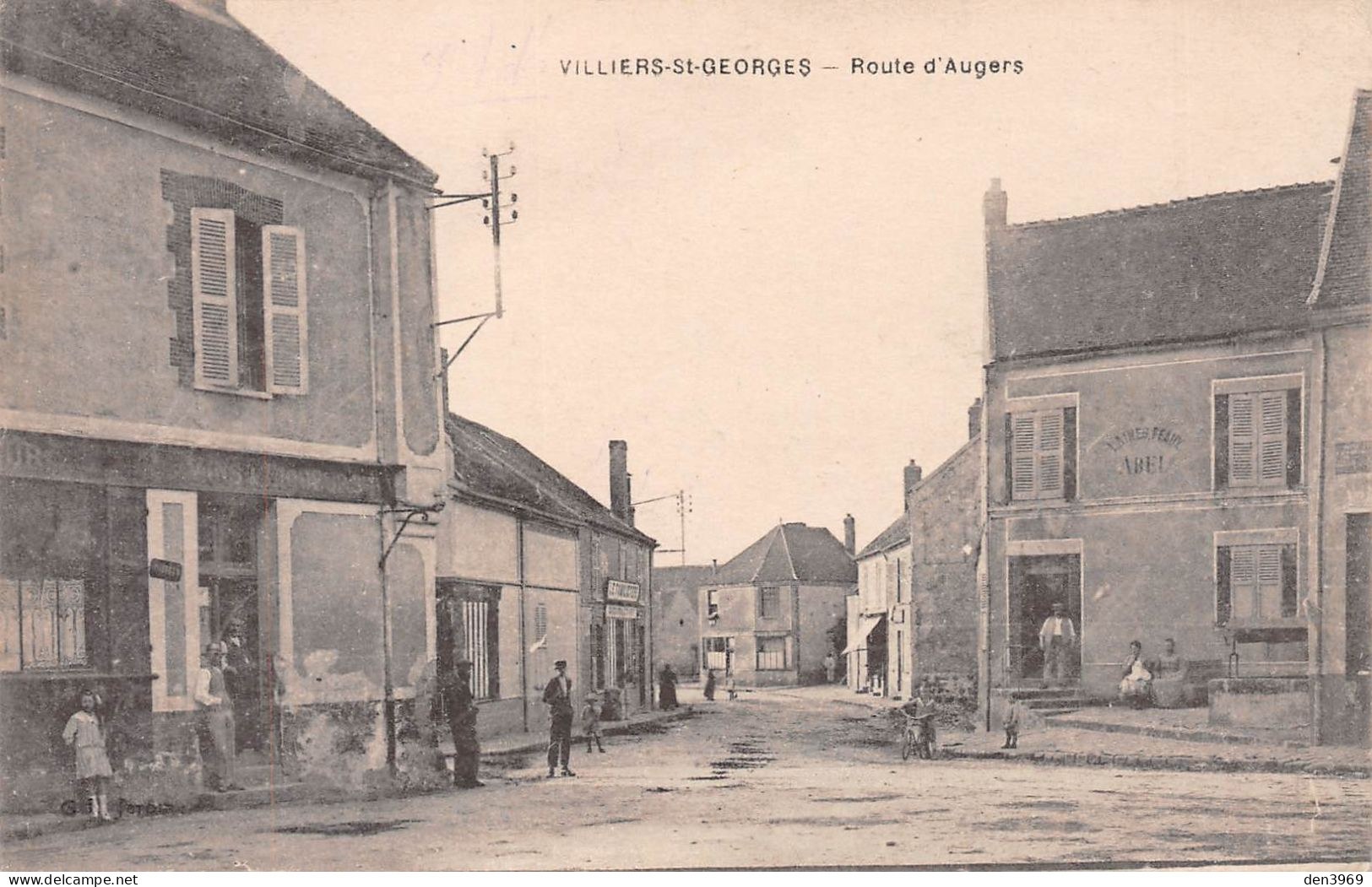 VILLIERS-SAINT-GEORGES (Seine-et-Marne) - Route D'Augers - Ecrit 1918 (2 Scans) - Villiers Saint Georges