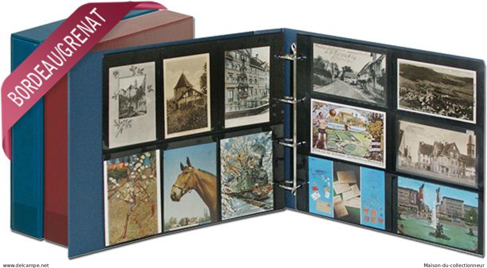 Classeur Carte Postale XL Pour Anciennes Ou Modernes Couleur:Bleu - Conditionnement:Sans Boitier - Albums, Mappen & Vellen