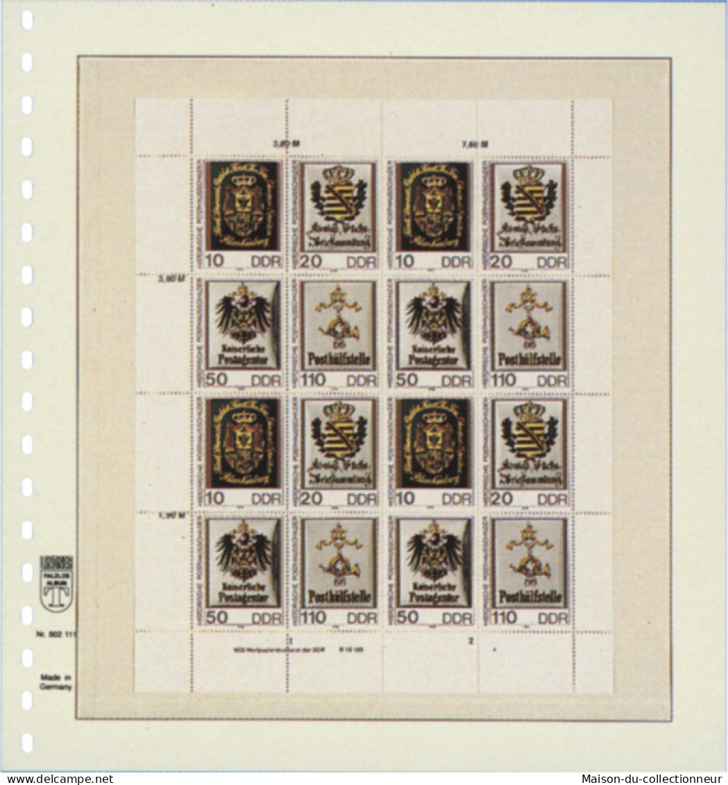 Paquet De 10 Feuilles Neutres Lindner-T 1 Bande 238 Mm - Für Klemmbinder