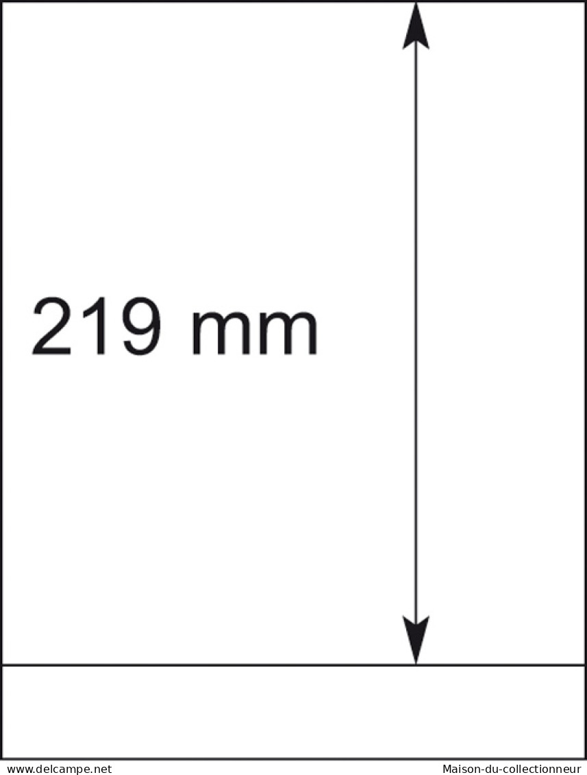 Paquet De 10 Feuilles Neutres Lindner-T 1 Bande 219 Mm - Für Klemmbinder