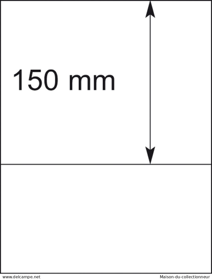 Paquet De 10 Feuilles Neutres Lindner-T 1 Bande 150 Mm - Für Klemmbinder