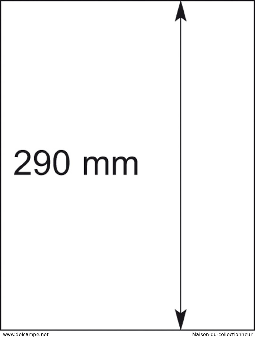 Paquet De 10 Feuilles Neutres Lindner-T 1 Bande 290 Mm - A Nastro