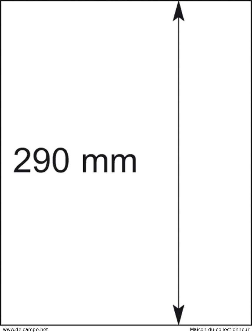 Paquet De 10 Feuilles Neutres Lindner-T 1 Bande 290 Mm - A Bandes