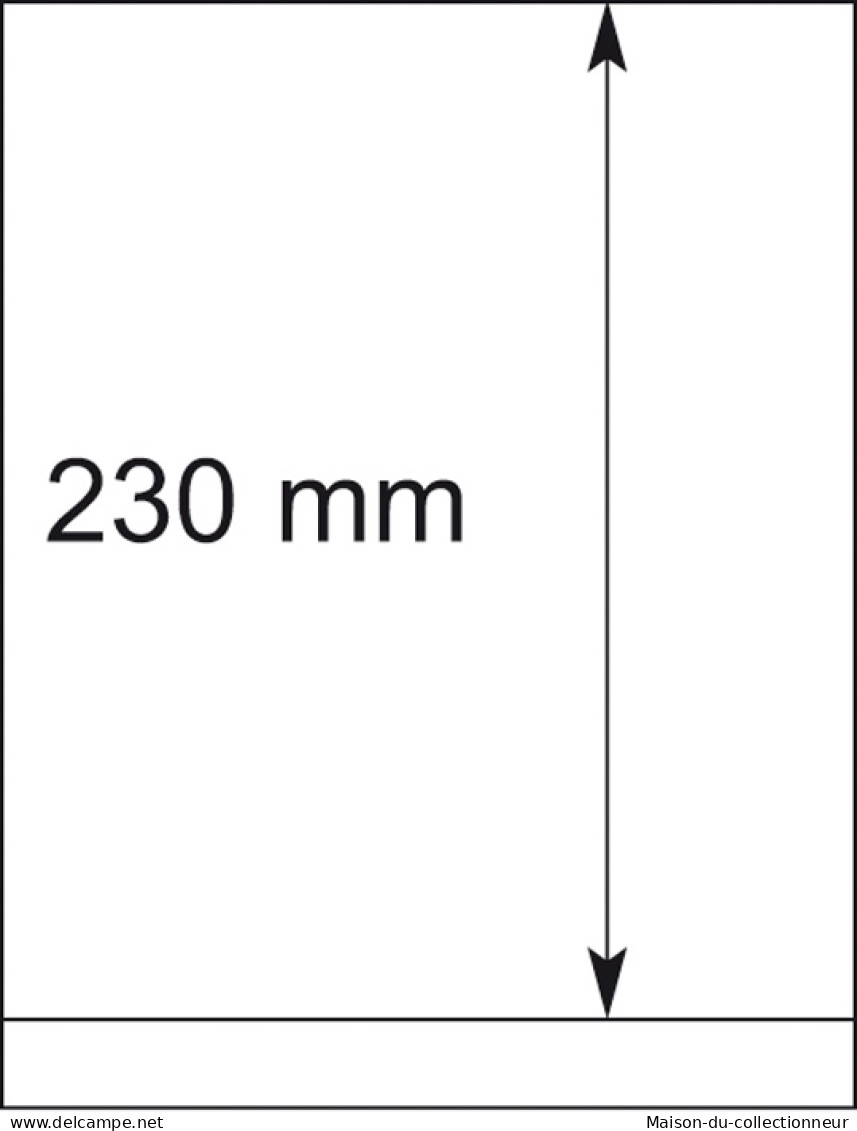 Paquet De 10 Feuilles Neutres Lindner-T 1 Bande 230 Mm - Für Klemmbinder