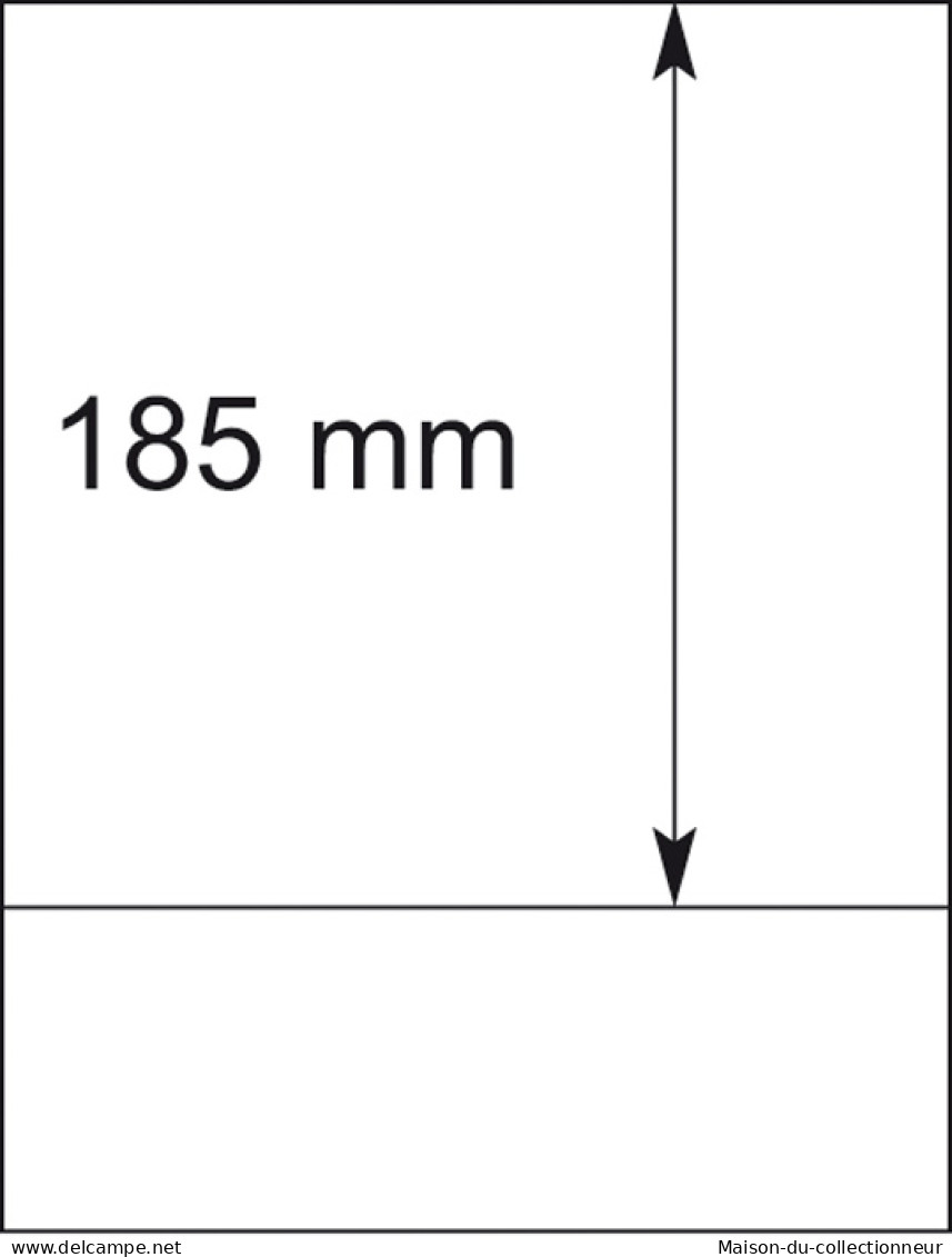 Paquet De 10 Feuilles Neutres Lindner-T 1 Bande 185 Mm - De Bandas