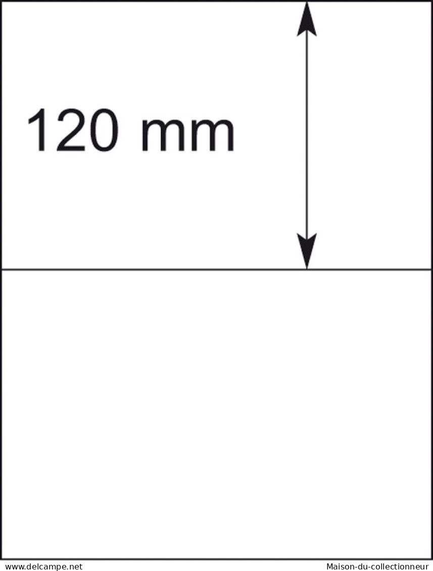 Paquet De 10 Feuilles Neutres Lindner-T 1 Bande 120 Mm - De Bandas