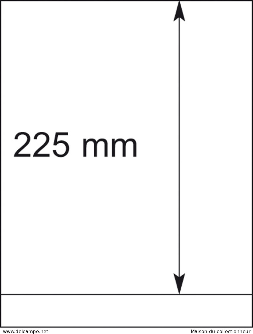 Paquet De 10 Feuilles Neutres Lindner-T 1 Bande 225 Mm - De Bandas