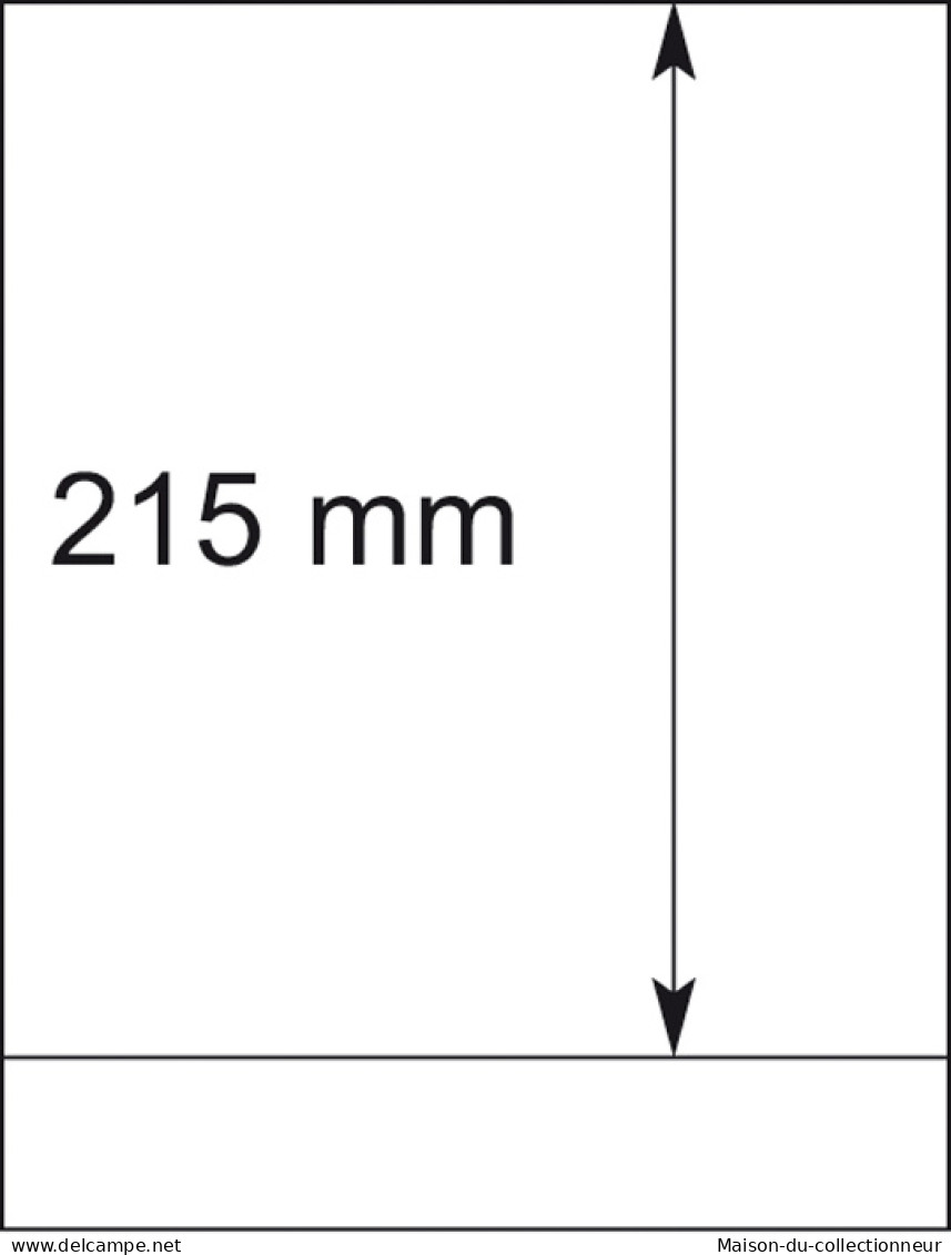 Paquet De 10 Feuilles Neutres Lindner-T 1 Bande 215 Mm - A Bandes