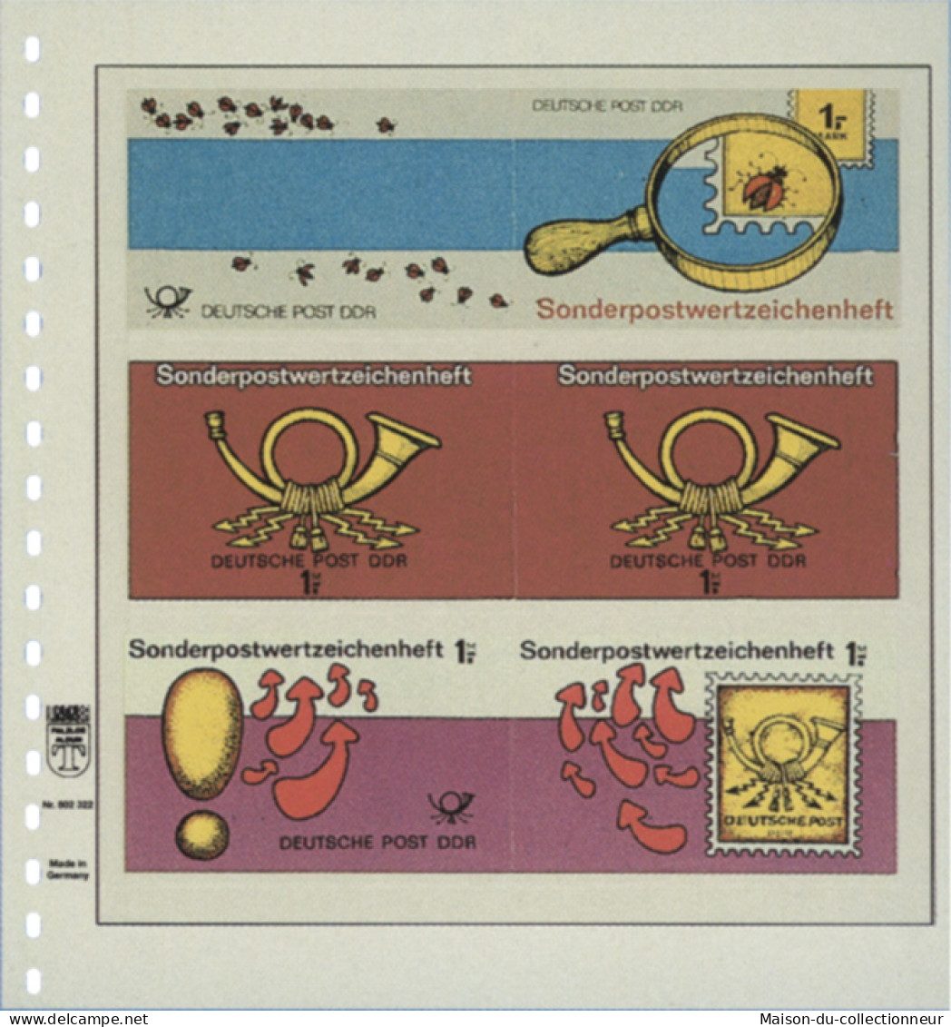 Paquet De 10 Feuilles Neutres Lindner-T 3 Bandes 77 Mm,77 Mm Et 76 Mm - A Nastro